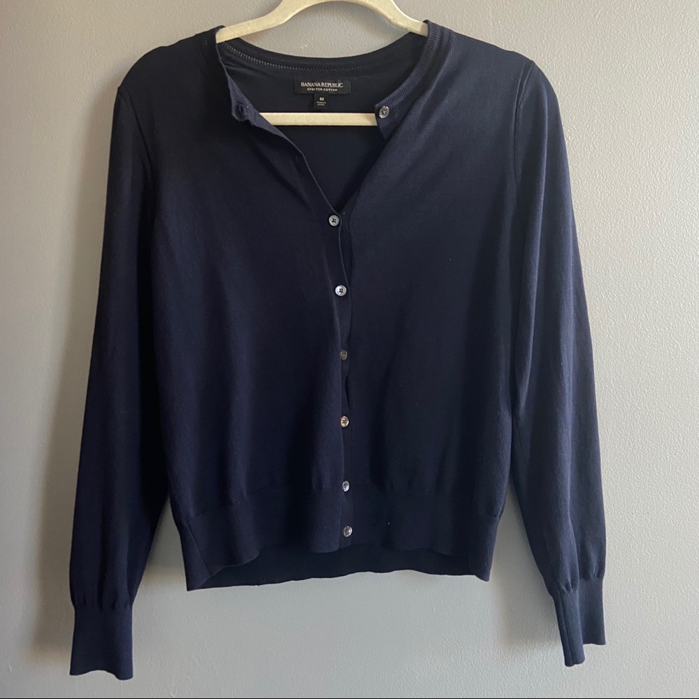 Cute Banana Republic Navy Button up Cardigan